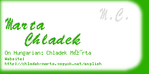 marta chladek business card